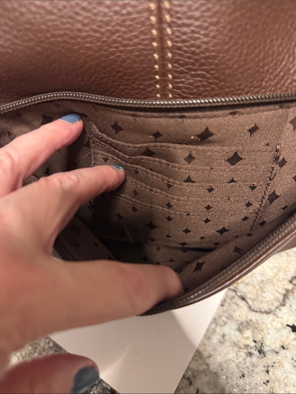 Fossil Brown Leather Crossbody Bag - Picture 5 of 10